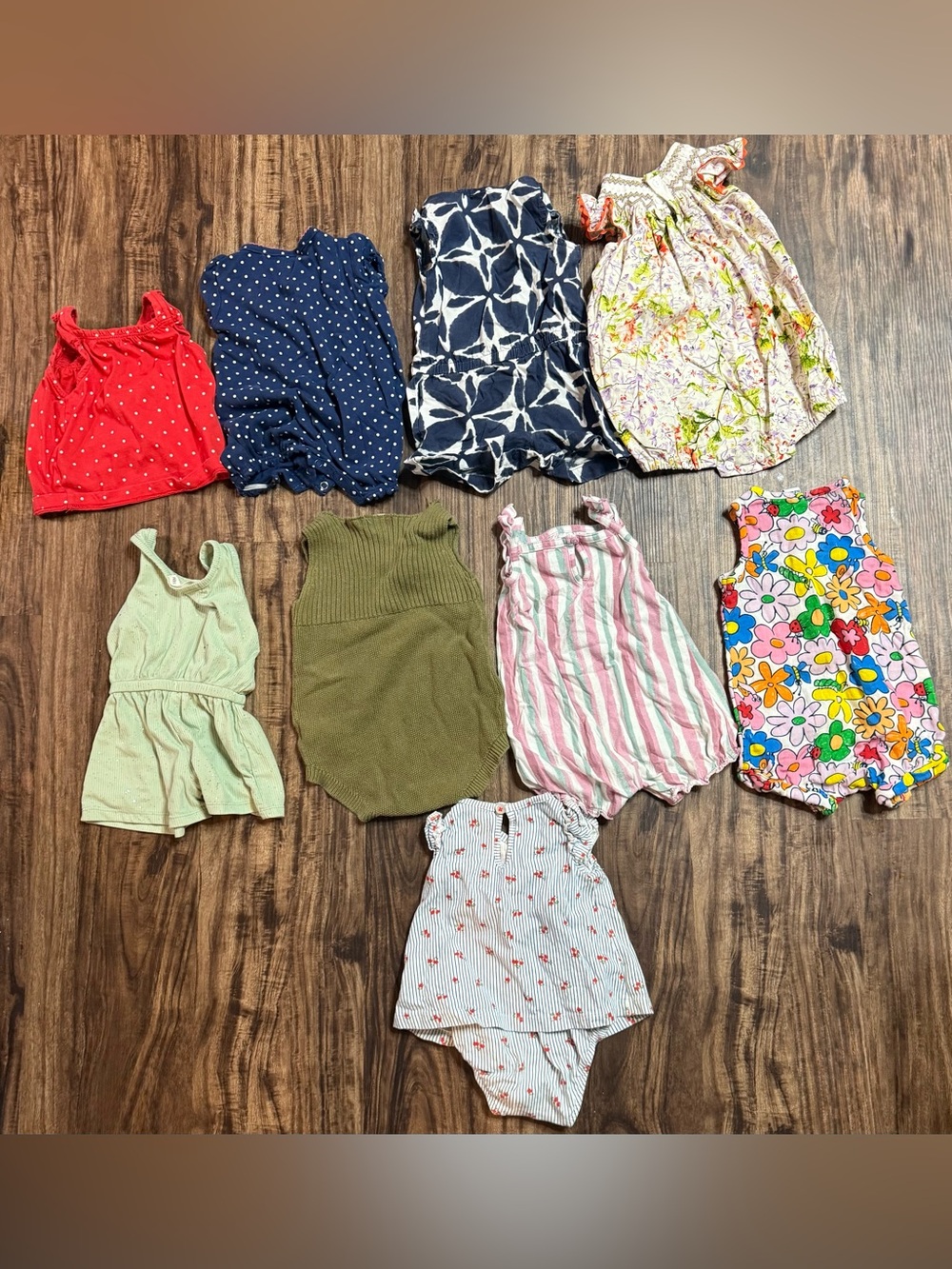 3-6 Months Baby Girl Romper Dress Shirt Bundle Spring Summer Infants - Picture 5 of 11